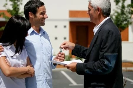 Couple receiving keys